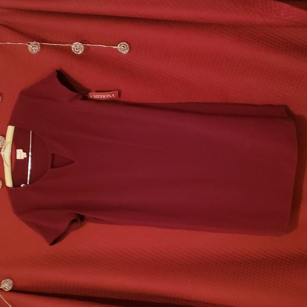 A line bugandy dress